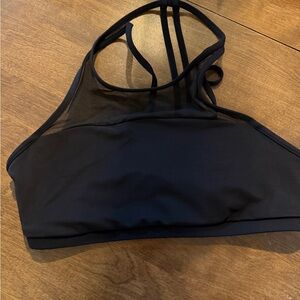 Lululemon Athletica Black Mesh Sports Bra